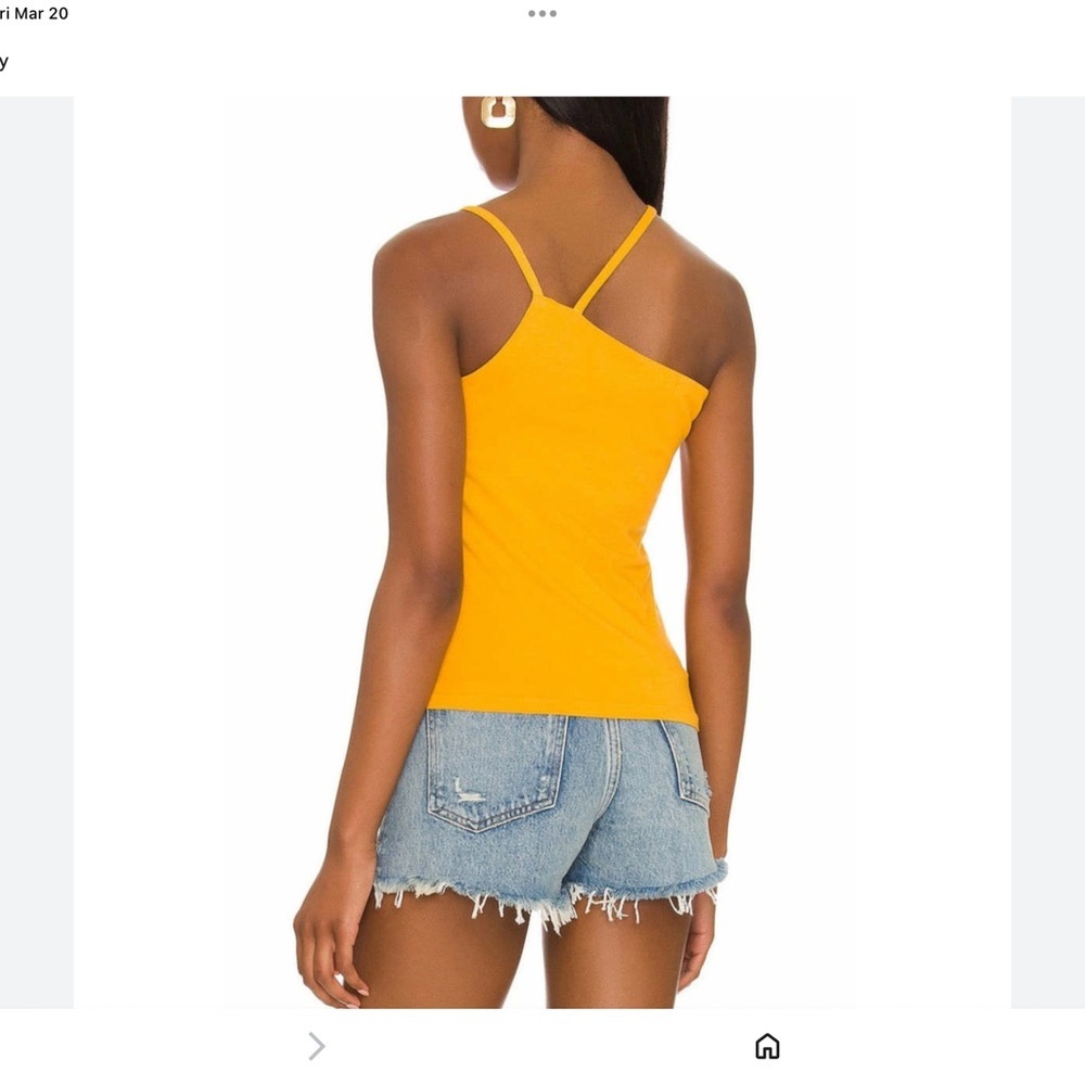 NWT Sundry Women's Asymmetrical Strap Cami Yellow/Orange Size 3 (Large) - Picture 2 of 13